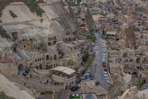 Truthahn Kappadokien Goreme Die Stadt Den Felsen Höhlenstadt Stockbild