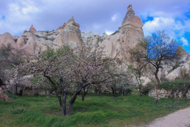 Türkiye. Cappadocia. Ay manzara. Mağara