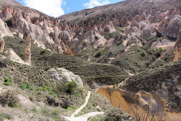 Turcja Cappadocia Księżycowy Krajobraz Jaskinia — Zdjęcie stockowe