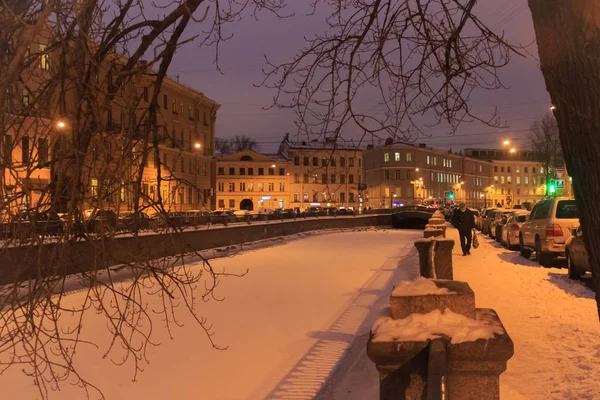 Architecture Petersburg Winter River — Stock Photo, Image