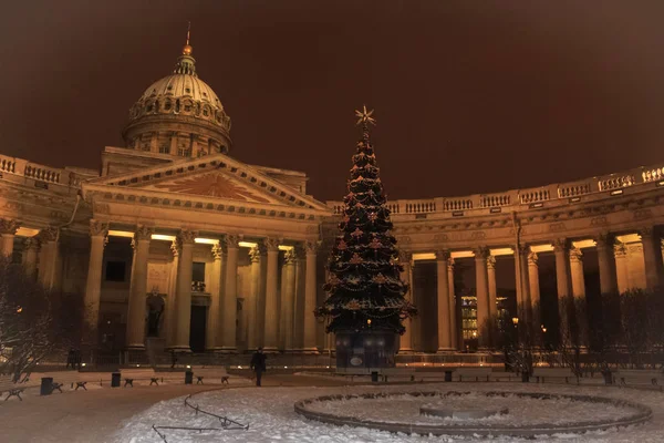 Beautiful Architecture Petersburg Cathedral Winter Winter Cityscape Winter Snow River — Stock Photo, Image