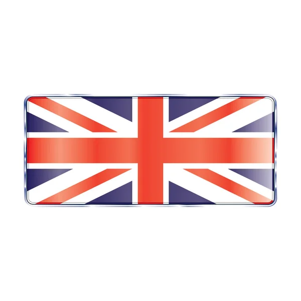 Knappen Med Bilden Den Brittiska Flaggan Vektorgrafik — Stockfoto