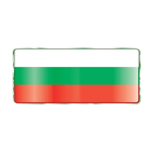 Кнопка Изображением Флага Болгарии Векторная Графика — стоковое фото