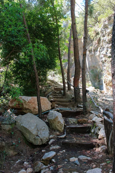stairs carved into the rocks