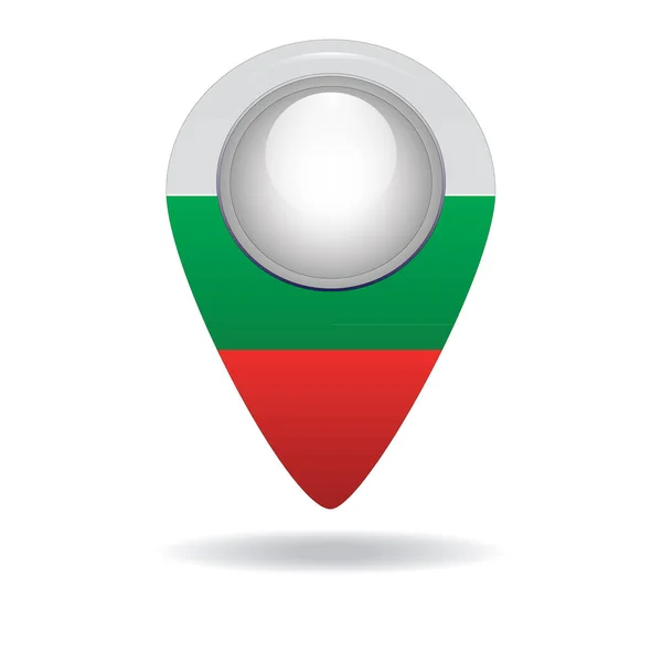 Botão Com Imagem Bandeira Bulgária Gráficos Vetoriais — Fotografia de Stock