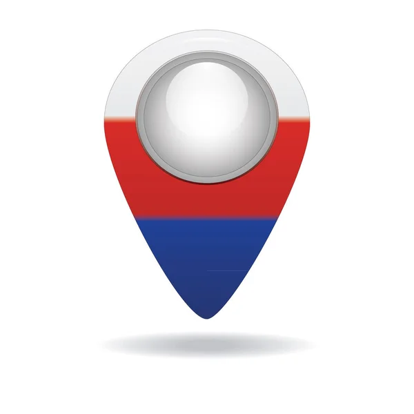 Tombol Dengan Gambar Bendera Dari Grafik Vektor Rusia — Stok Foto