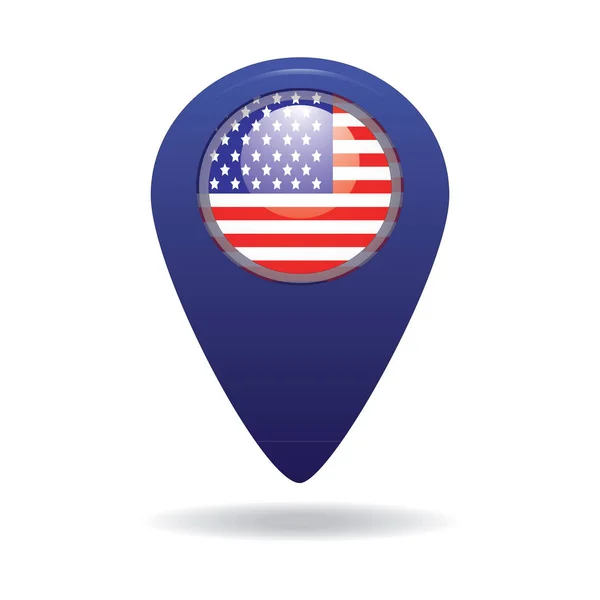 Knop Met Het Knopvlak Van Vlag Van Verenigde Staten Vectorafbeeldingen — Stockfoto