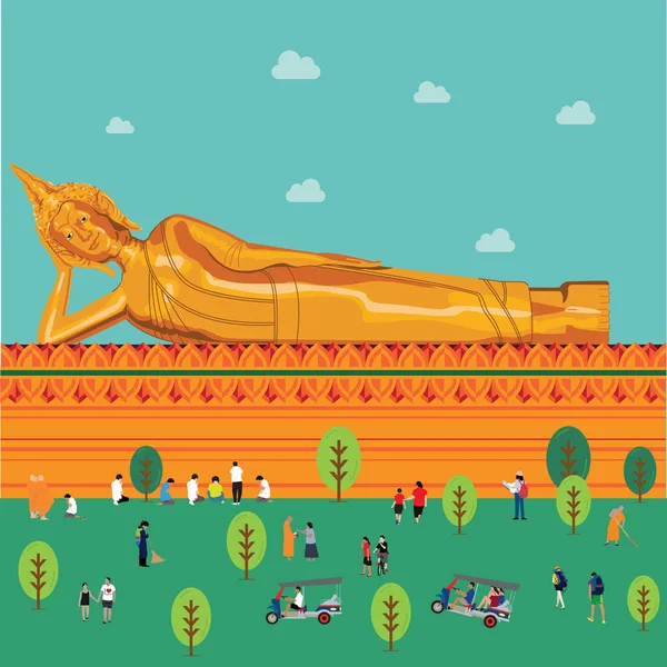 Benvenuto Thailandia Illustion Eps Formato — Vettoriale Stock