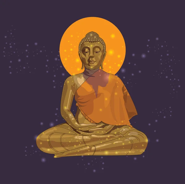 Buddha Von Thailand Format Folge — Stockvektor