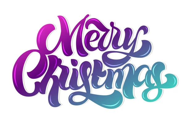 Joyeux Voeux Noël Mignon Lettrage Personnalisé Pour Les Invitations Cartes — Image vectorielle