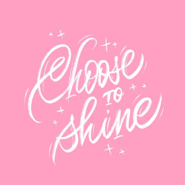 İlham verici bir alıntı yapmayı seç. Vektör tebeşirle yazılmış harfler.