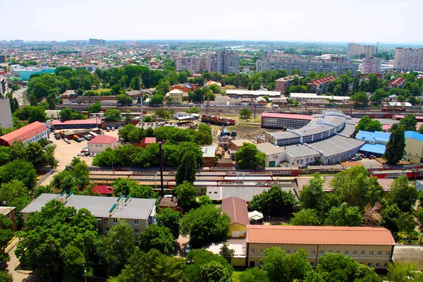 View of the city of Krasnodar railway station — Stock Photo, Image