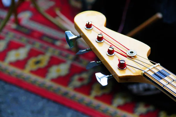 Fretboard Guitarra Acústica Eletrônica Clássica Guitarra Corda Nylon — Fotografia de Stock