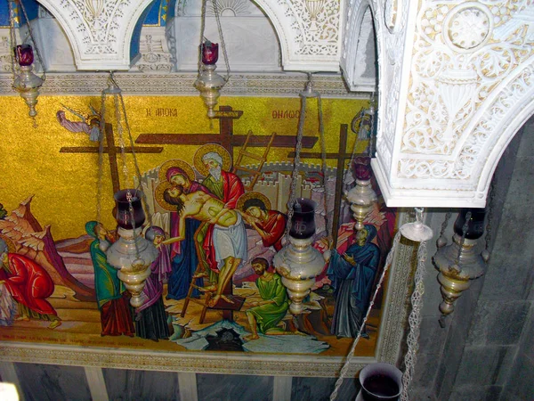 Kudüs Kutsal Sepulcher Srail Kilisesi Çeriyi Görüntüle — Stok fotoğraf