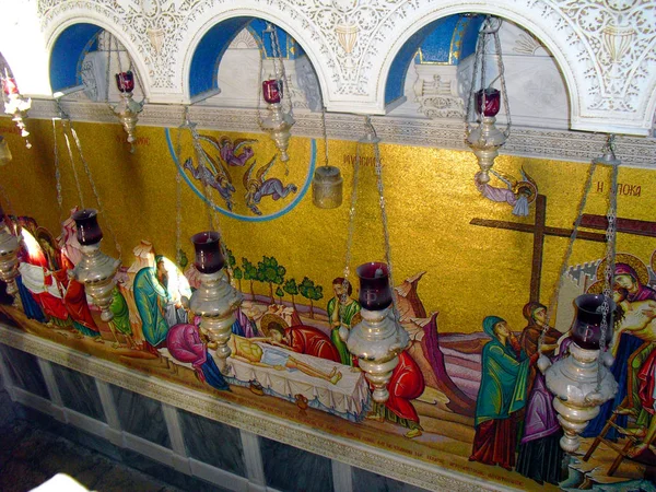 Иерусалим Израельская Церковь Гроба Господня Вид Изнутри — стоковое фото