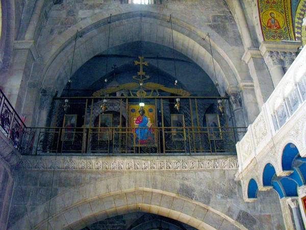 Ιερουσαλήμ Ισραήλ Εκκλησία Του Αγίου Τάφου Προβολή Μέσα — Φωτογραφία Αρχείου