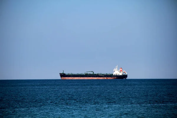 Tuapse Rosja 2019 Lipca Port Statków Tuapse Cysterna Morzu — Zdjęcie stockowe