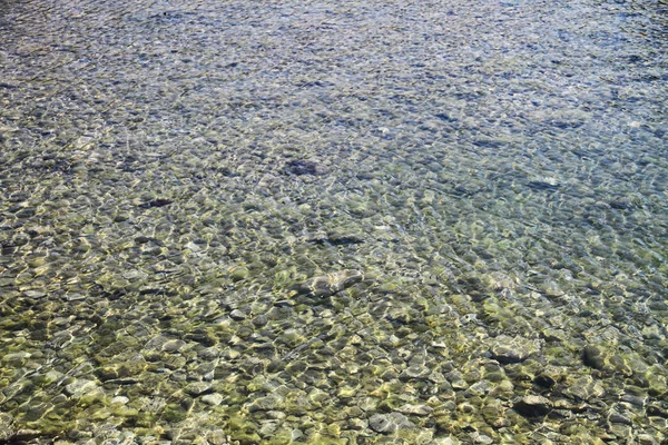 Річкові Камені Річковій Воді Камінці Під Водою Вид Зверху Річковий — стокове фото