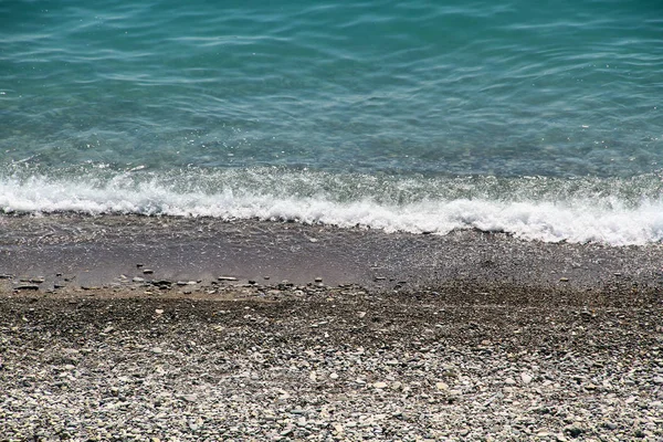 Weiche Wellen Des Blauen Meeres Kubanischen Strand Hintergrund — Stockfoto