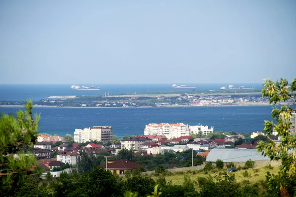 Vista Superior Cidade Gelendzhik Uma Cidade Costeira Rússia — Fotografia de Stock
