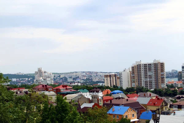 Vista Dall Alto Della Città Gelendzhik Una Città Costiera Russia — Foto Stock