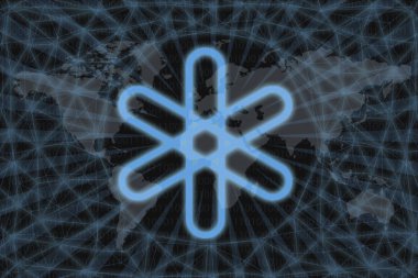 Altın sikke Cryptocurrency gram, ton, Yuvarlak karanlık bir arka plan üzerinde