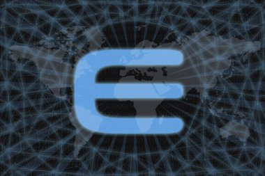 Altın sikke Cryptocurrency gram, ton, Yuvarlak karanlık bir arka plan üzerinde