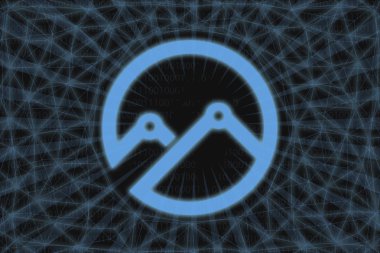 Altın sikke Cryptocurrency gram, ton, Yuvarlak karanlık bir arka plan üzerinde