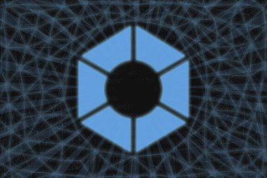 Altın sikke Cryptocurrency gram, ton, Yuvarlak karanlık bir arka plan üzerinde