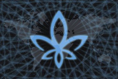 Altın sikke Cryptocurrency gram, ton, Yuvarlak karanlık bir arka plan üzerinde