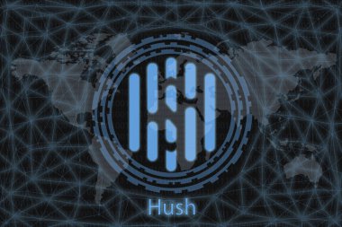 Sus Soyut Kripto Para Birimi. Karanlık bir geçmişi ve bir dünya haritası var. Tasarımınız için grafiksel kavram.