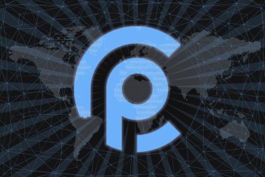 Altın sikke Cryptocurrency gram, ton, Yuvarlak karanlık bir arka plan üzerinde