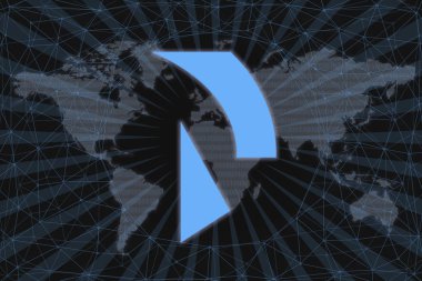 Altın sikke Cryptocurrency gram, ton, Yuvarlak karanlık bir arka plan üzerinde