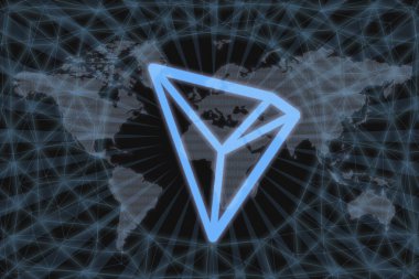 Altın sikke Cryptocurrency gram, ton, Yuvarlak karanlık bir arka plan üzerinde