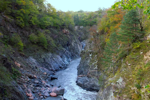 Russland Adygeja Kamennomostskij Bezirk Der Weiße Fluss Granitschlucht Der Schlucht — Stockfoto