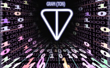 siyah arka planda ikili kod tüneli