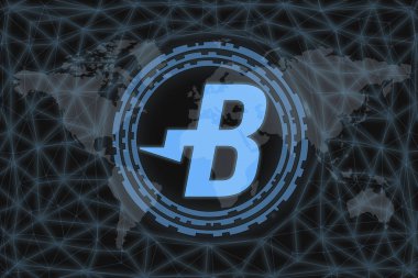 Altın sikke Cryptocurrency gram, ton, Yuvarlak karanlık bir arka plan üzerinde