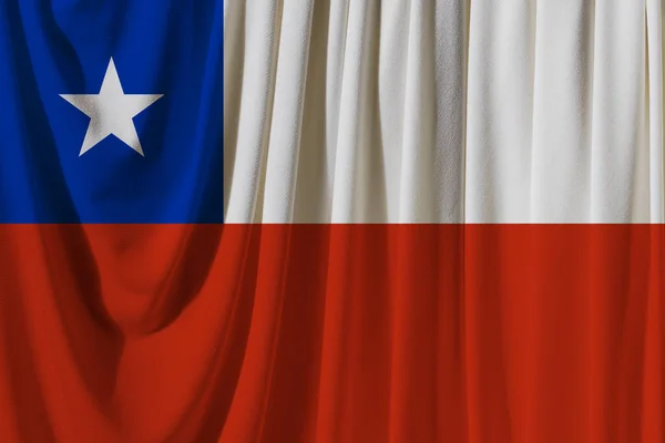 Chili Flagge Auf Der Hintergrundtextur Konzept Für Designerlösungen — Stockfoto