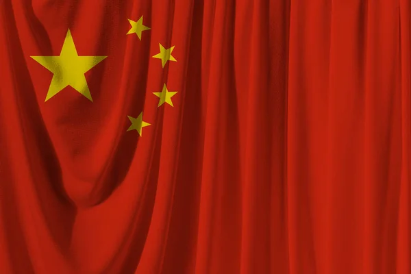 China Flagge Auf Dem Hintergrund Textur Konzept Für Designerlösungen — Stockfoto