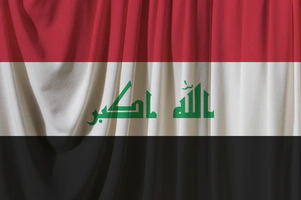 Прапор Ірака Фоновій Текстурі Концепція Дизайнерських Рішень — стокове фото