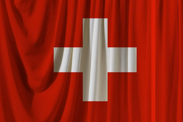 Schweiz Flagga Bakgrunden Textur Koncept För Designlösningar — Stockfoto