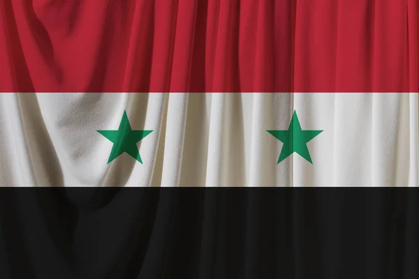 Флаг Сирии Фоне Текстуры Концепция Дизайнерских Решений — стоковое фото