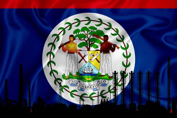 Σημαία Μπελίζ Φόντο Χώρο Για Λογότυπό Σας Βιομηχανική Εικονογράφηση Σιλουέτα — Φωτογραφία Αρχείου