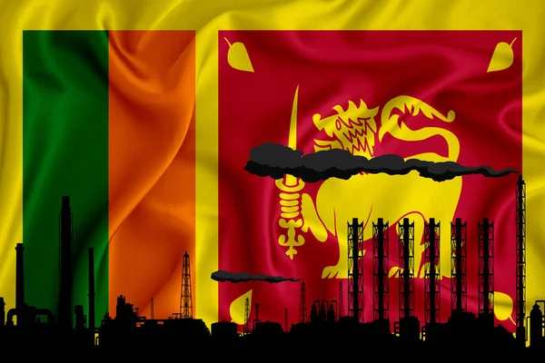 Vlajka Srí Lanky Pozadí Prostorem Pro Vaše Logo Průmyslová Ilustrace — Stock fotografie