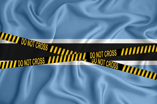 Botswana Zászló Lépd Vonalat Jelzés Helymeghatározó Szalag Bűnügyi Koncepció Rendőrségi — Stock Fotó
