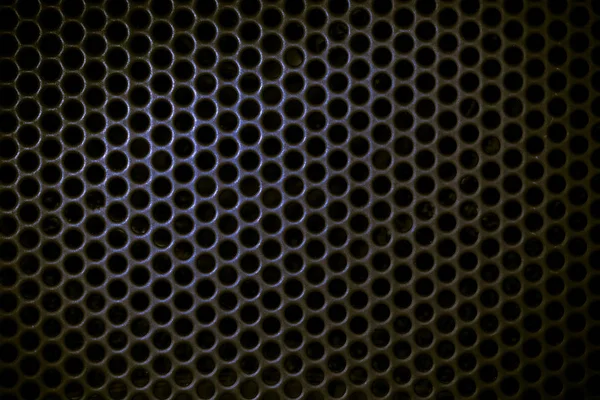 Photo Close Musical Column Hidden Grid Pattern Rhythmically Arranged Holes — Stock Photo, Image