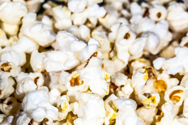 Zbliżenie Zdjęcie Makro Smaczne Popcorn Tła Obrazu — Zdjęcie stockowe