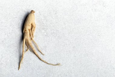 Ginseng metin için yer ile hafif bir arka plan üzerinde