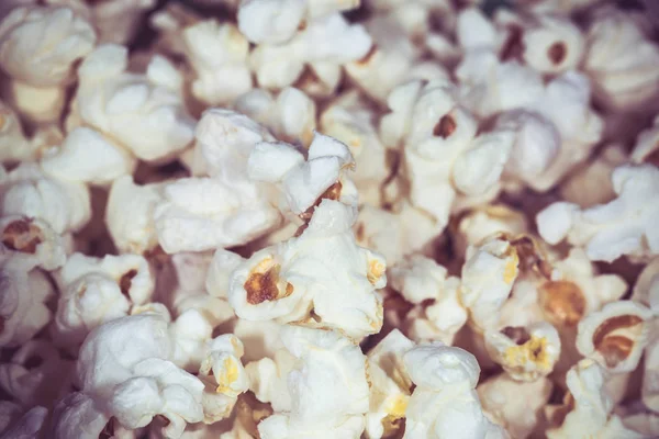 Zbliżenie Zdjęcie Makro Smaczne Popcorn Tła Obrazu — Zdjęcie stockowe