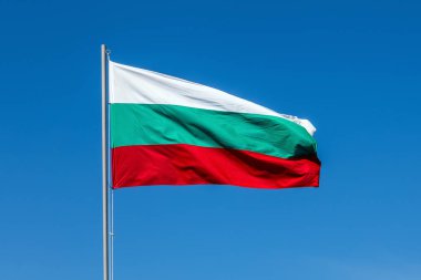 Gökyüzü, metin için yer ile fotoğraf karşı Bulgar bayrak